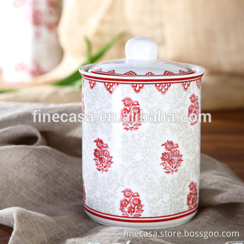 800CC Elegant Fine New Bone China Ceramic Canister Tea Coffee Sugar set of Oriental Manor